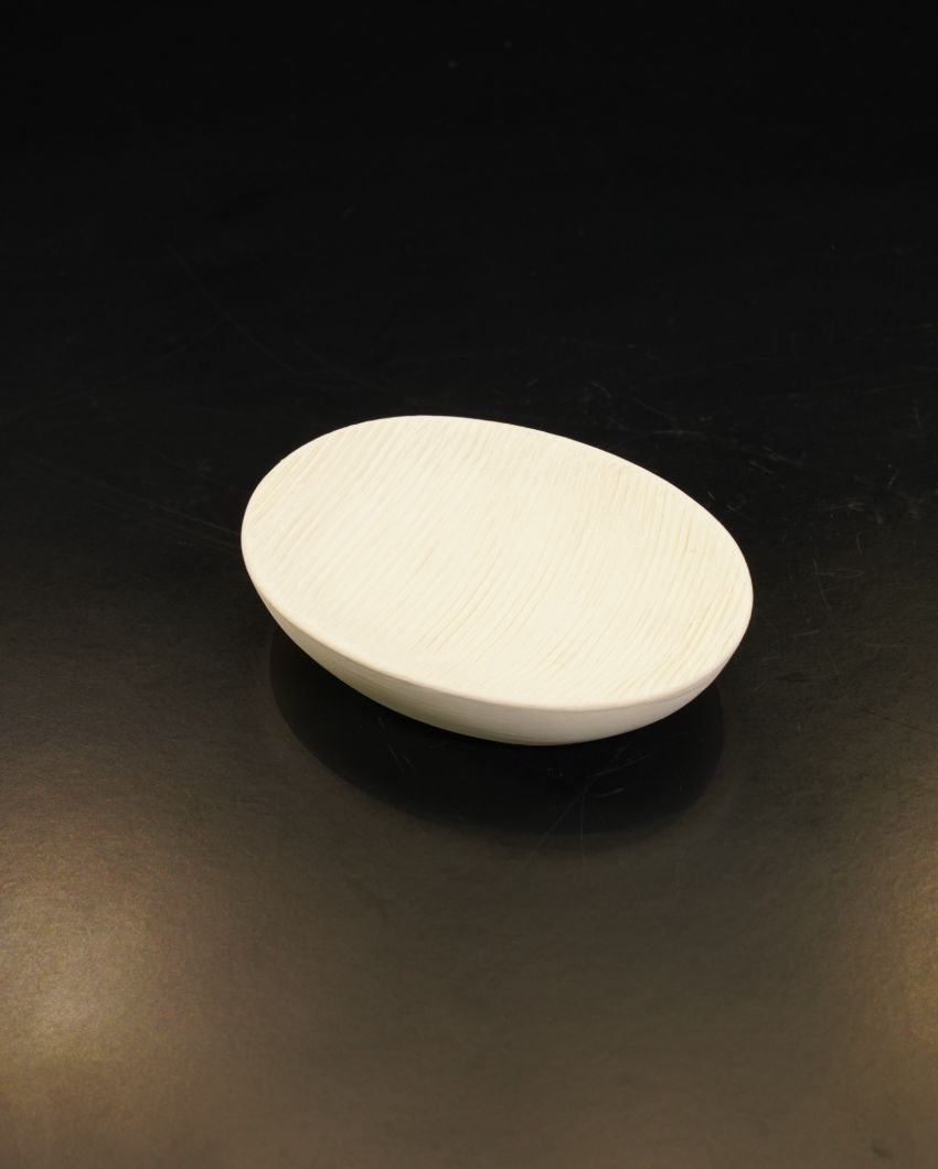 Modern Bathroom Ceramic Modern Groove Bathroom Set | Set of 3