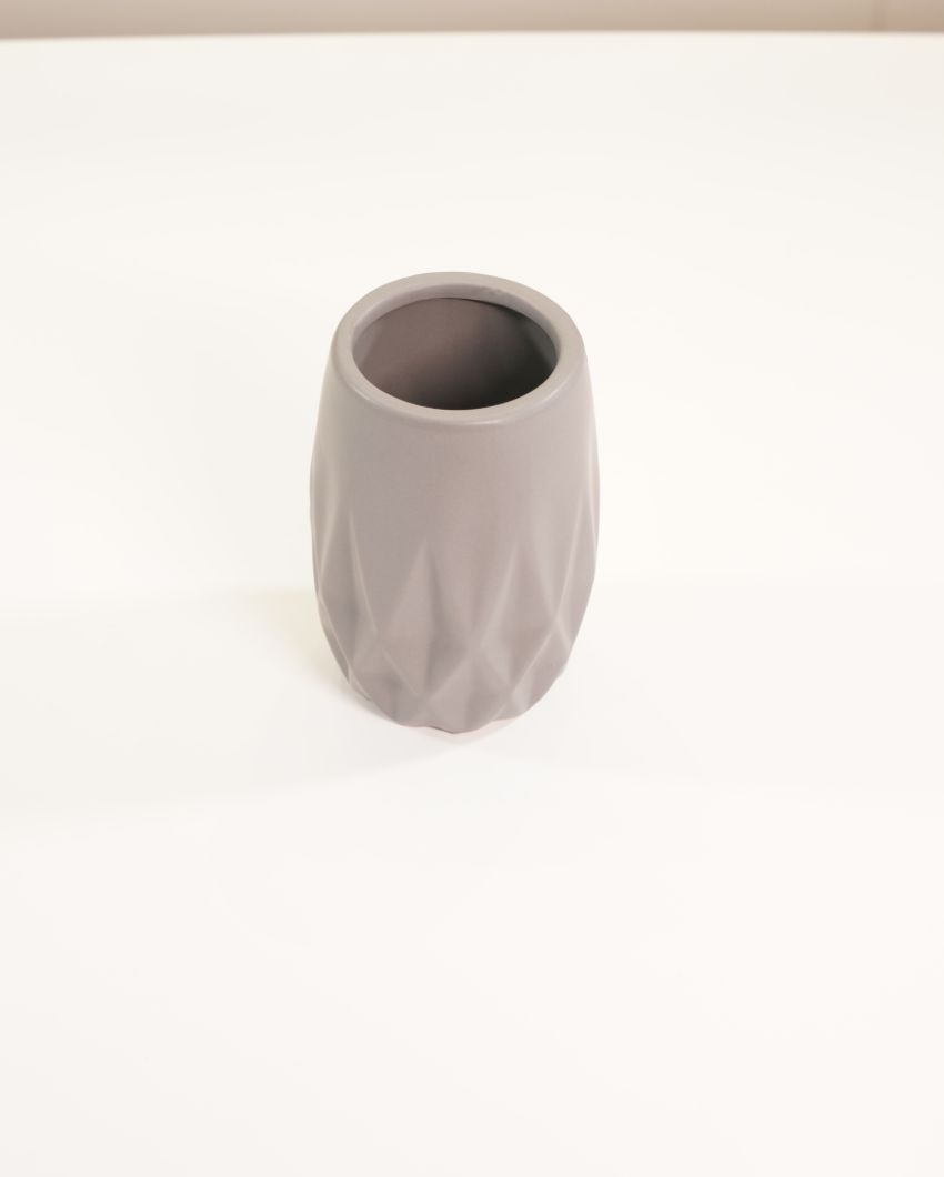 Urban Chic Ceramic Urban Matte Grey Bathroom Set | Set of 3