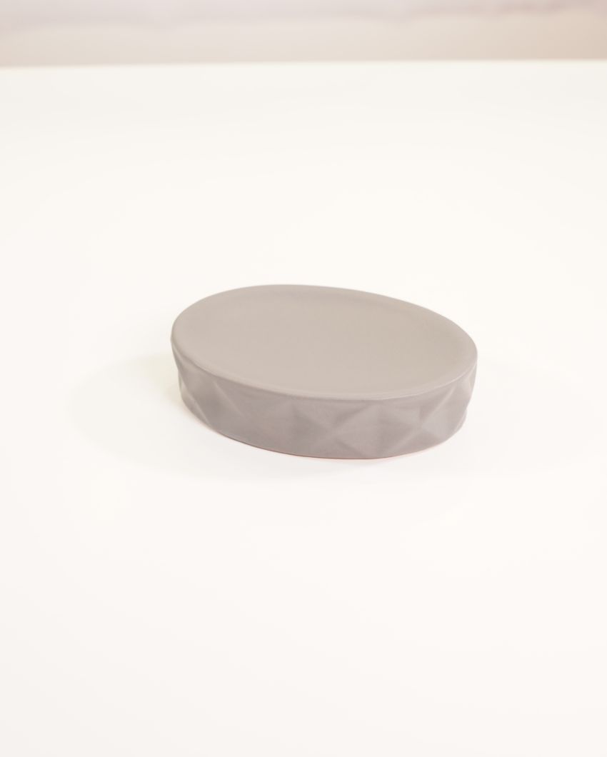 Urban Chic Ceramic Urban Matte Grey Bathroom Set | Set of 3