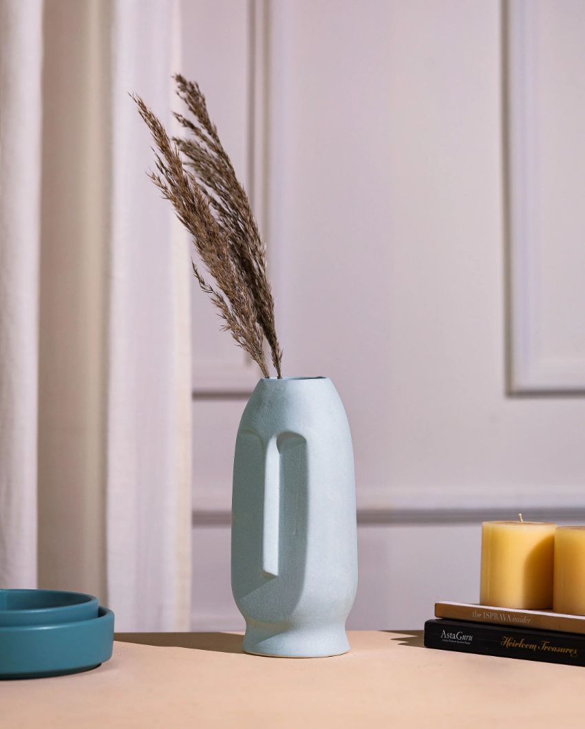 Ceramic Serene Blooming Face Flower Vase Decor | 5 x 9 inches