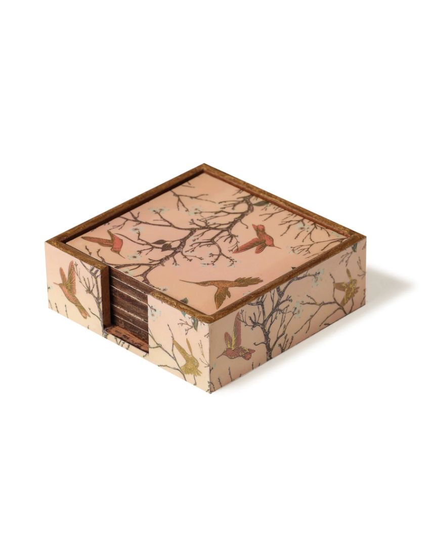 Graceful Soaring Flying Bird Coasters | Set of 6 | 4 x 2 inches