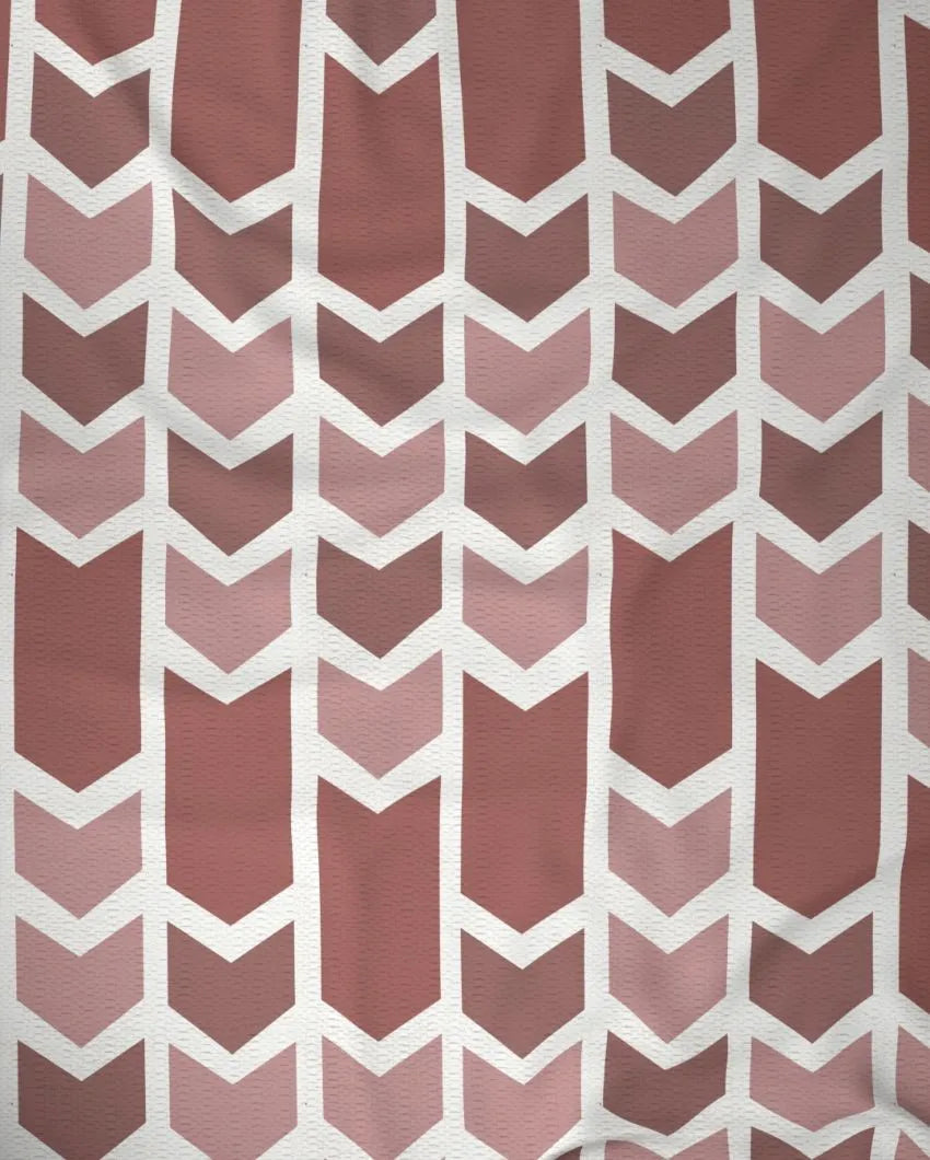 Geometric Polyester Curtains | Set Of 2 | Window, Door, Long Door | 5ft , 7ft , 9ft
