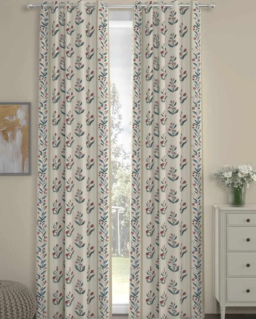 Semo Ethnic Polyester Curtains | Set Of 2 | Window, Door, Long Door | 5ft, 7ft, 9ft 7ft