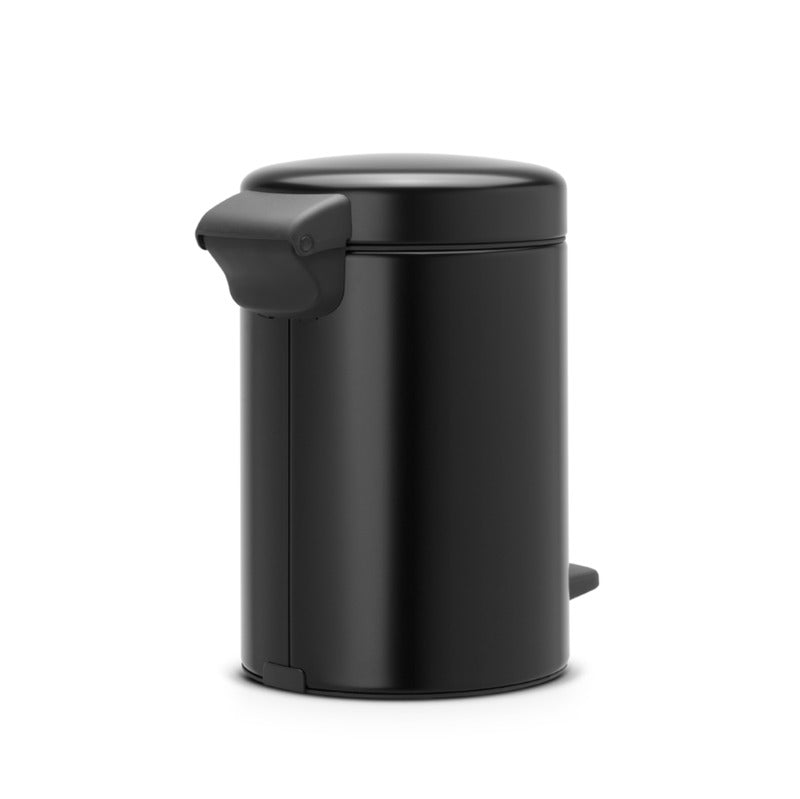 NewIcon Plastic Pedal Bin | 3000 ml Black