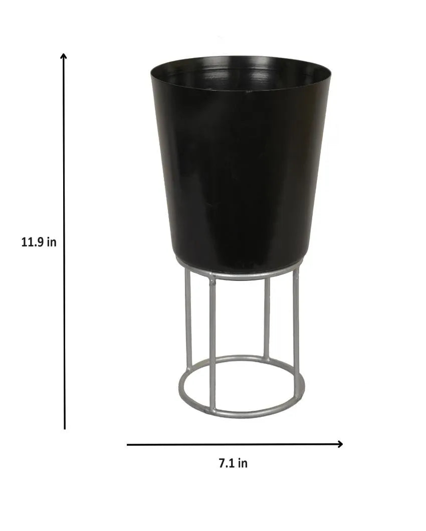 Metal Riser Planter | Black | Plant Not Included