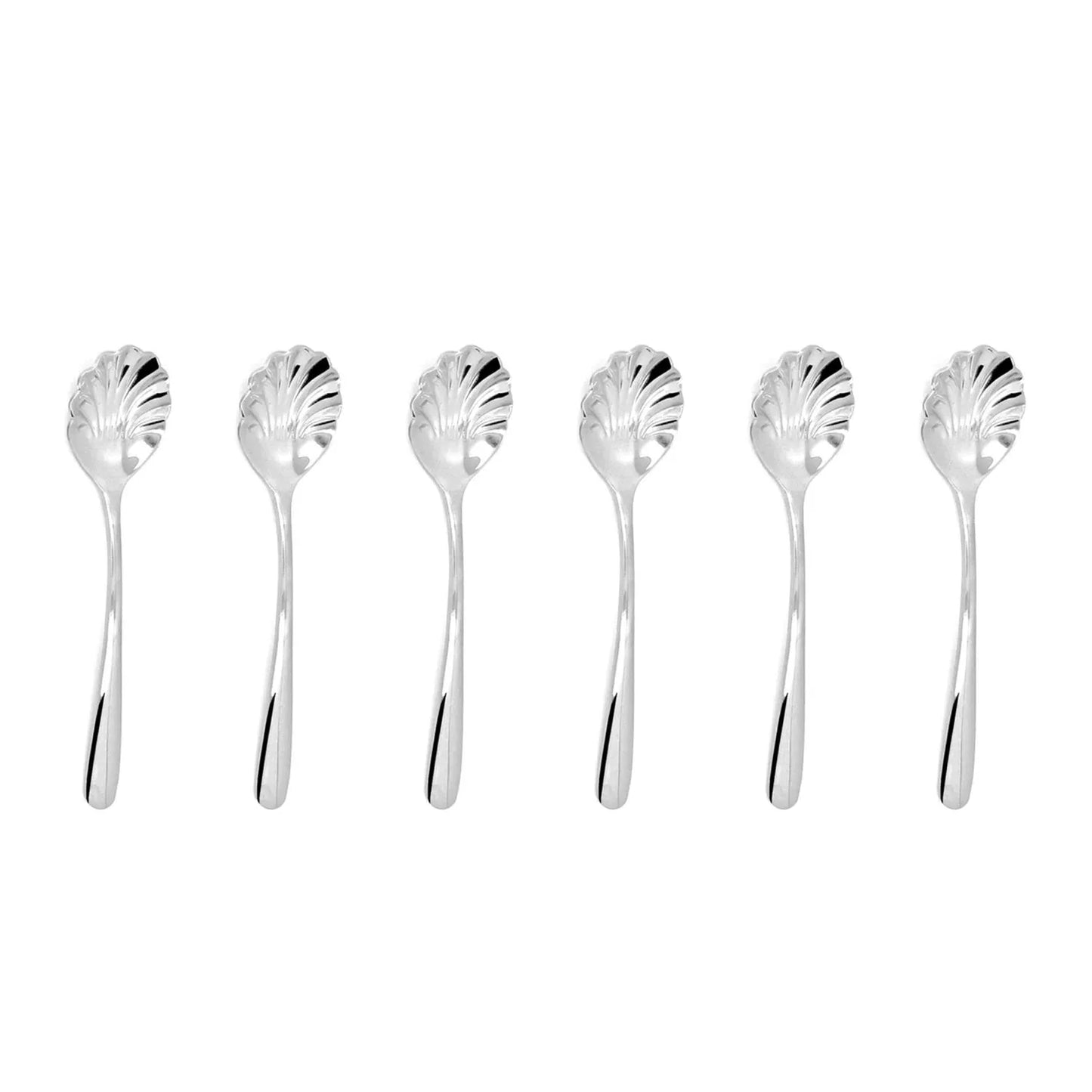 CulinexbythinKitchen Dora Sugar Spoon Mirror Finish | Set of 6 | 6 inches
