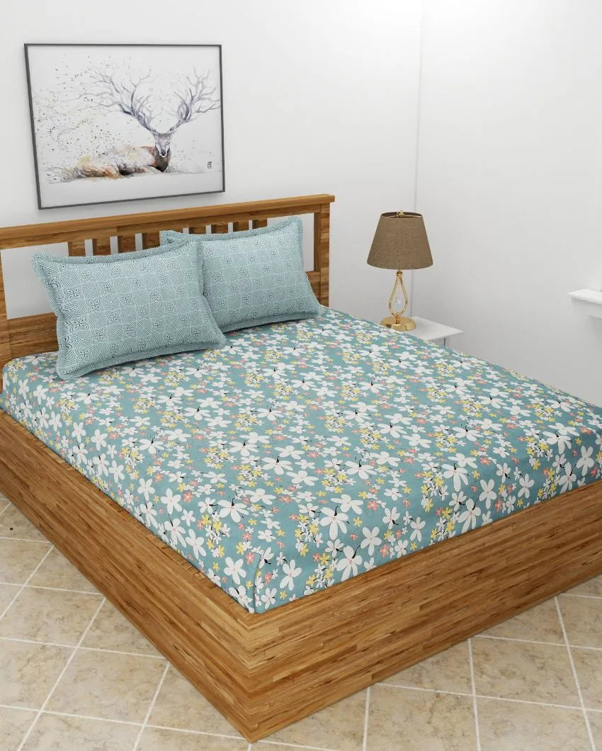 Grey Premium Glace Cotton Bedding Set | King Size | 108 x 108 inches