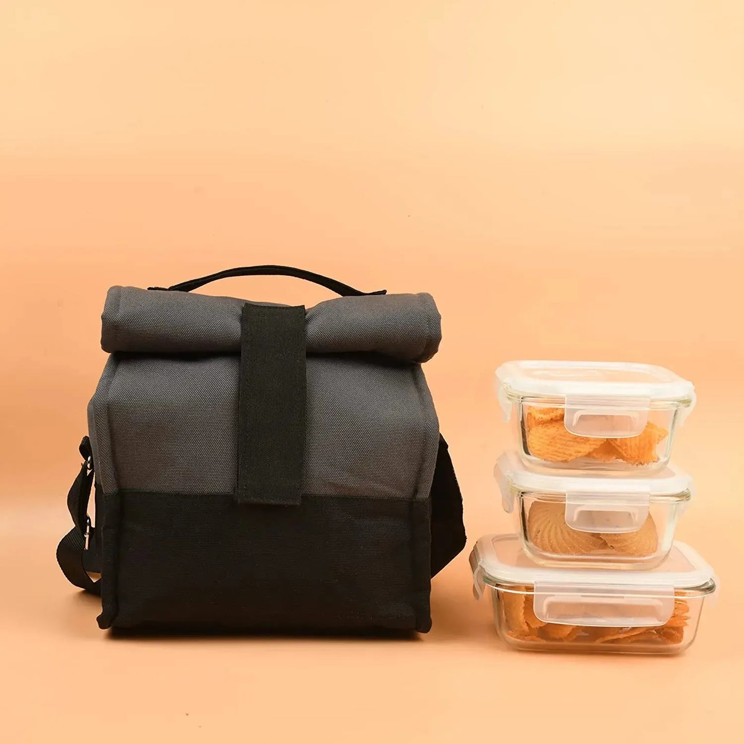Glass Container Lunch Box | Set of 3 (1 Rectangle + 2 Round)