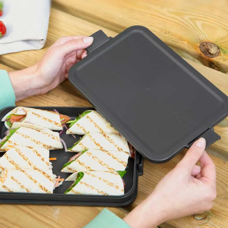 Make & Take Flat Lunch Box Grey