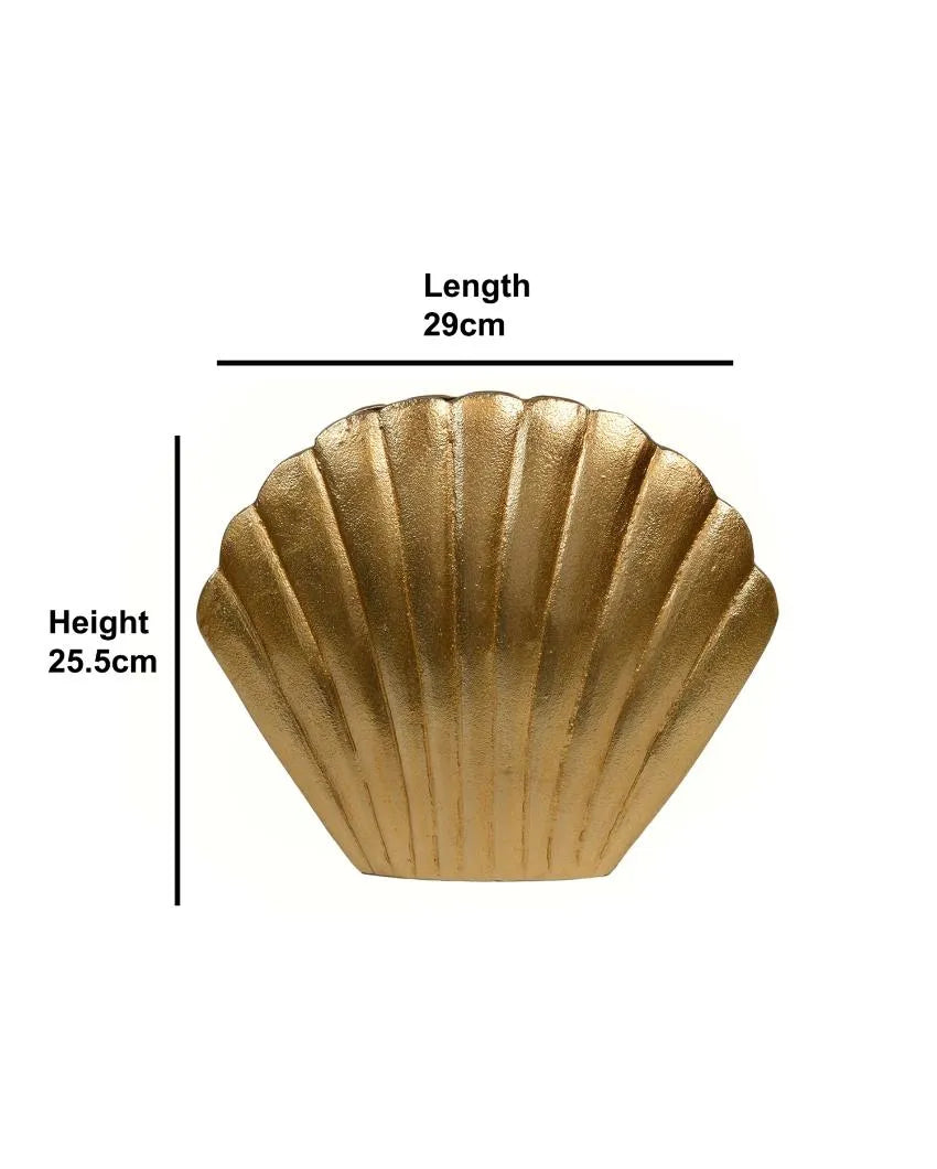 Oceanic Flower Aluminium Large Vase | 11 x 3 x 9 inches