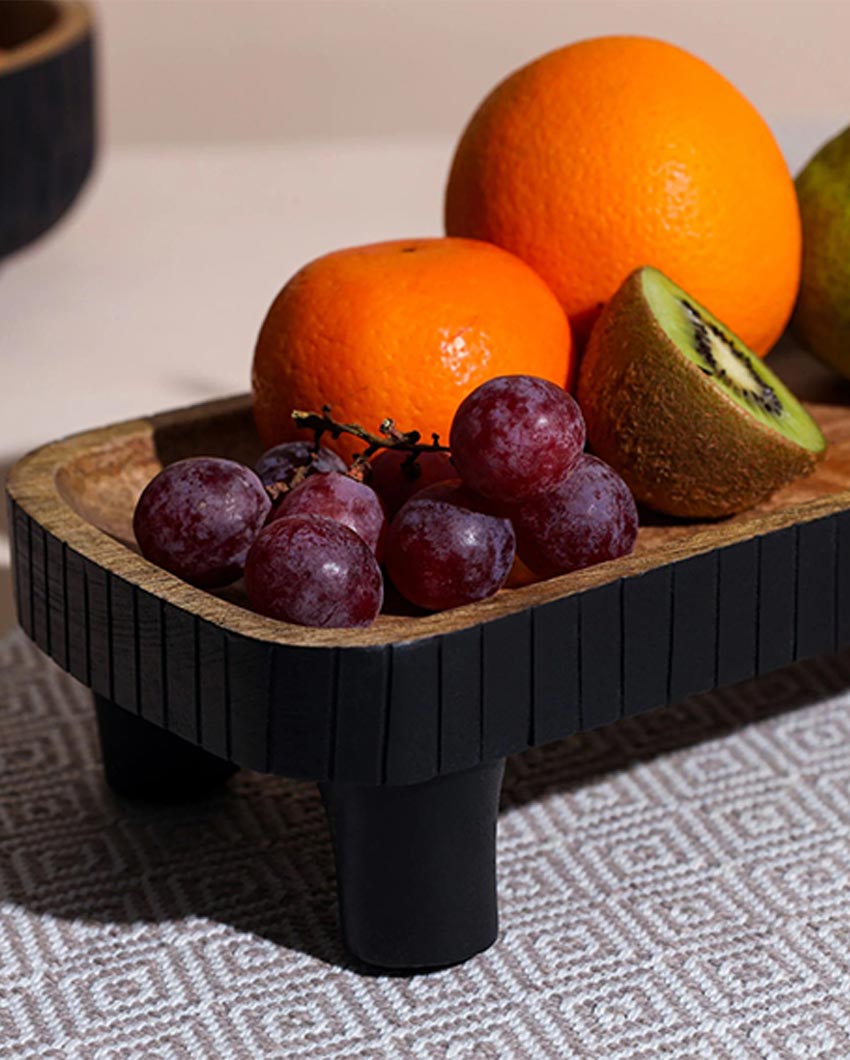 Exquisite Craftsmanship Timeless Classic Wooden Platter on Legs | 5 x 2 inches