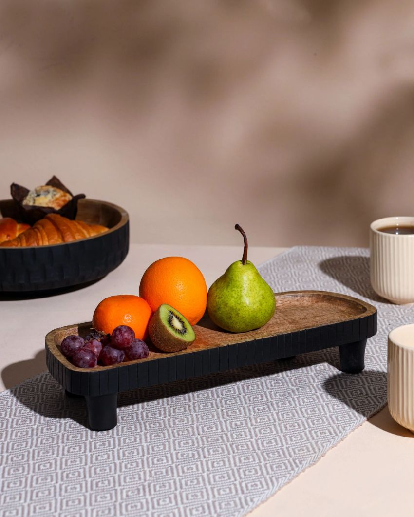 Exquisite Craftsmanship Timeless Classic Wooden Platter on Legs | 5 x 2 inches