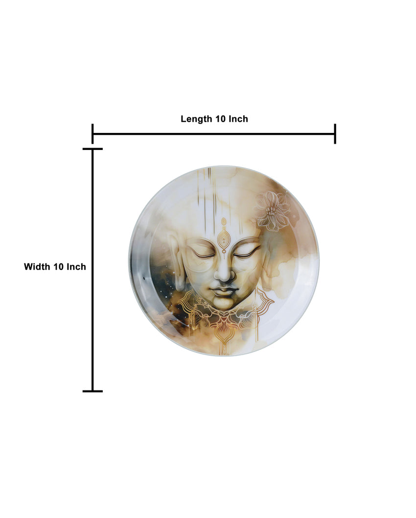 Enlightened Buddha Wall Decorative Plate | 10 x 10 inches