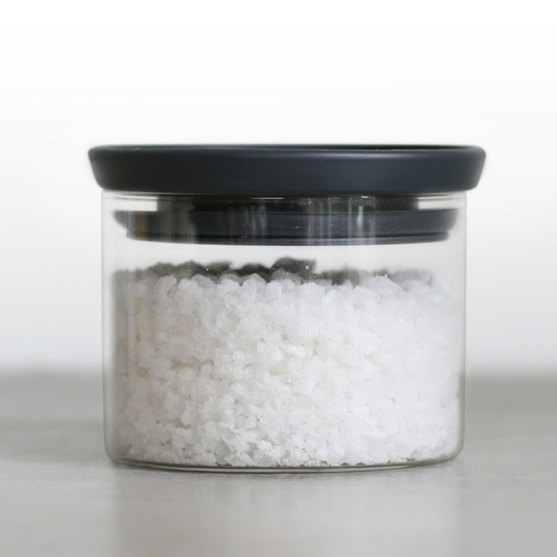 Dark Grey Stackable Glass Jar 300 ml