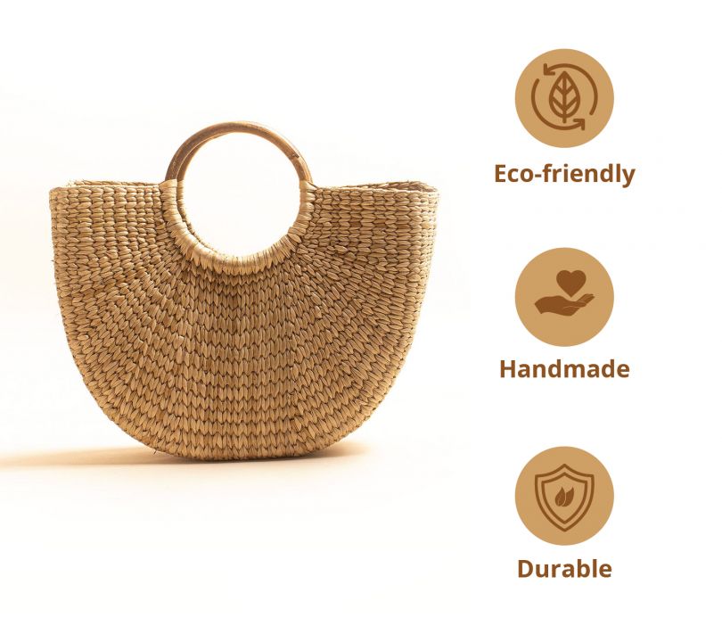 Kauna Grass U Shaped Small Tote Bag