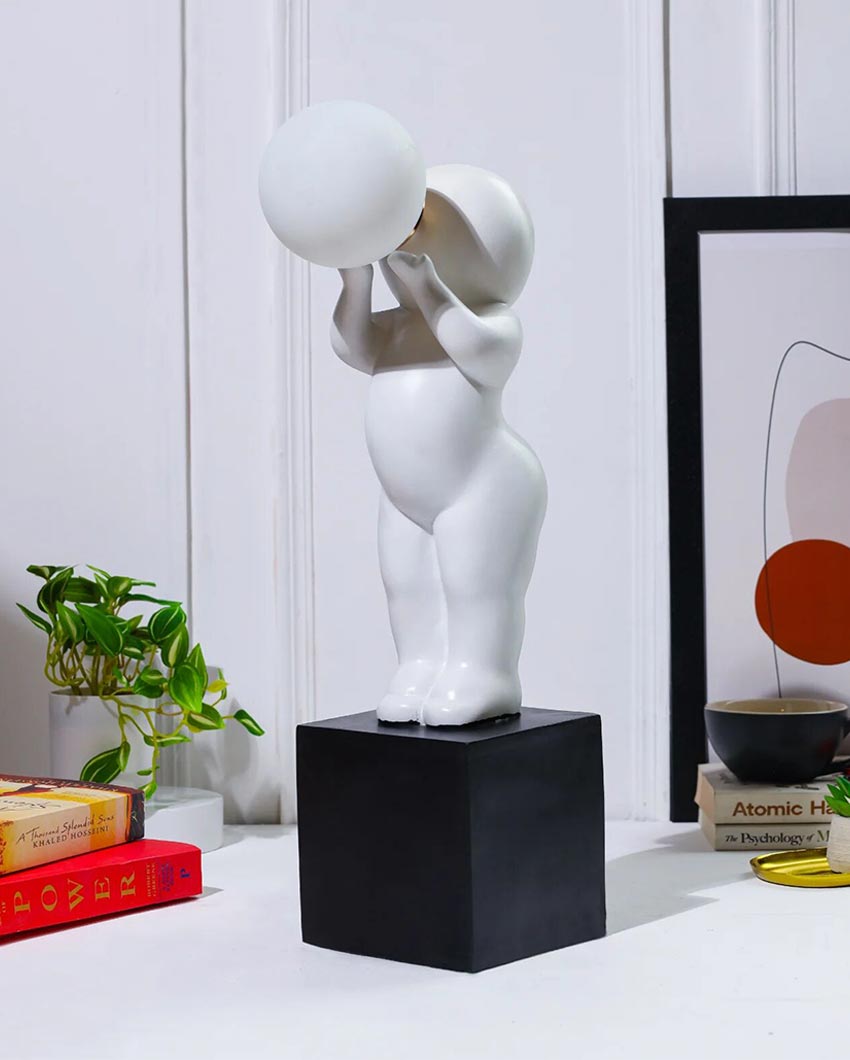 Sophisticated Elegant White Standing Angel Statue Lamp | 6 x 6 x 18 inches