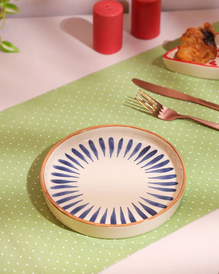 Stunning Radiant Sunburst Ceramic Serving Platter | 8 x 8 x 1 inches