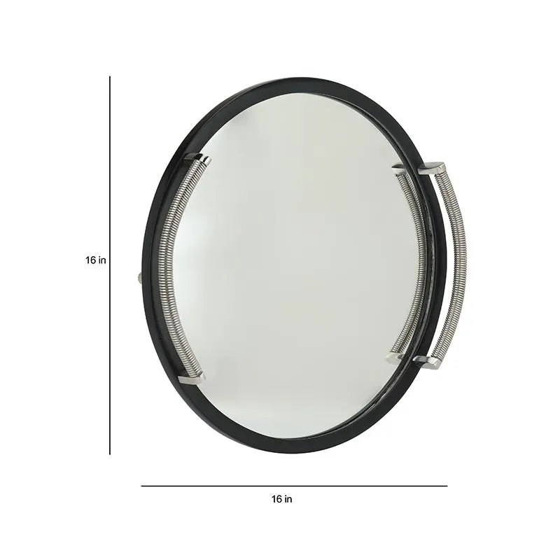 Allie Large Mirror Tray | Multiple Colors Black Silver