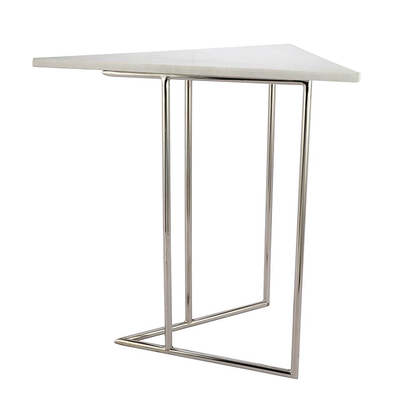Marbled Steel Triangle Nesting Small Size Tables | Multiple Colors