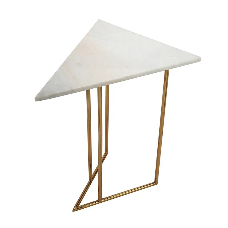 Marbled Steel Triangle Nesting Small Size Tables | Multiple Colors