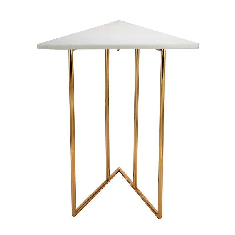 Marbled Steel Triangle Nesting Small Size Tables | Multiple Colors