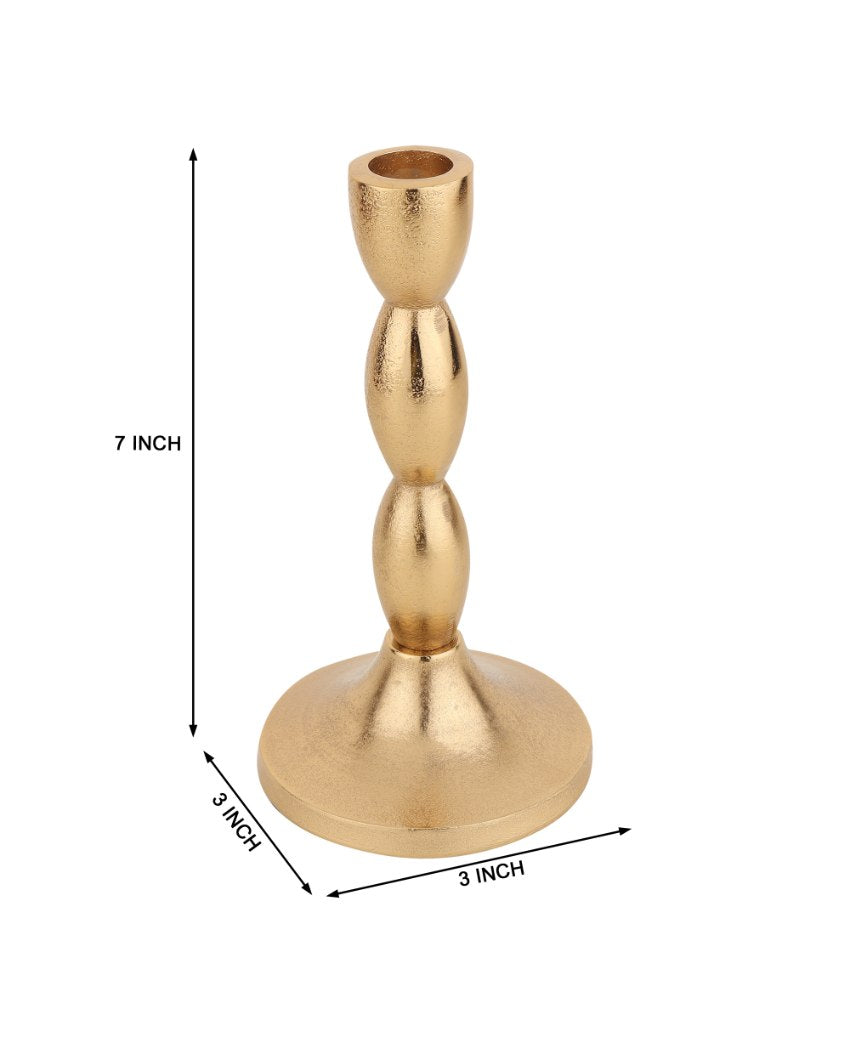 Spiral Aluminum Candle Holder | 3 x 7 inches