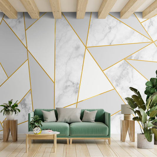 Marble Design With Golden Stripes | Multiple Options Soft feel