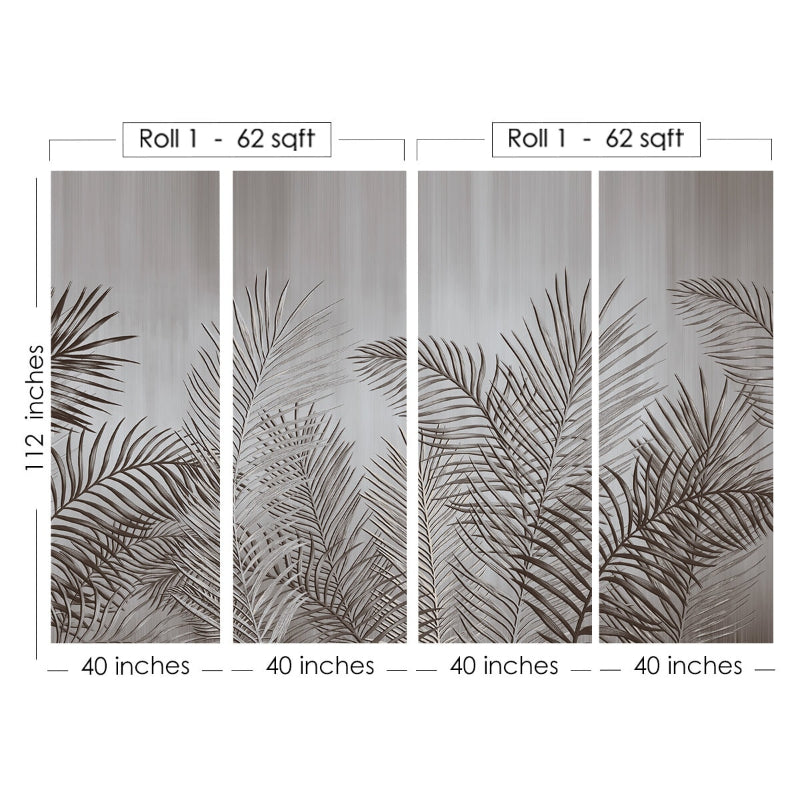 Tropical Leaves In Stuble Background Design Wallpaper | Multiple Options Soft feel