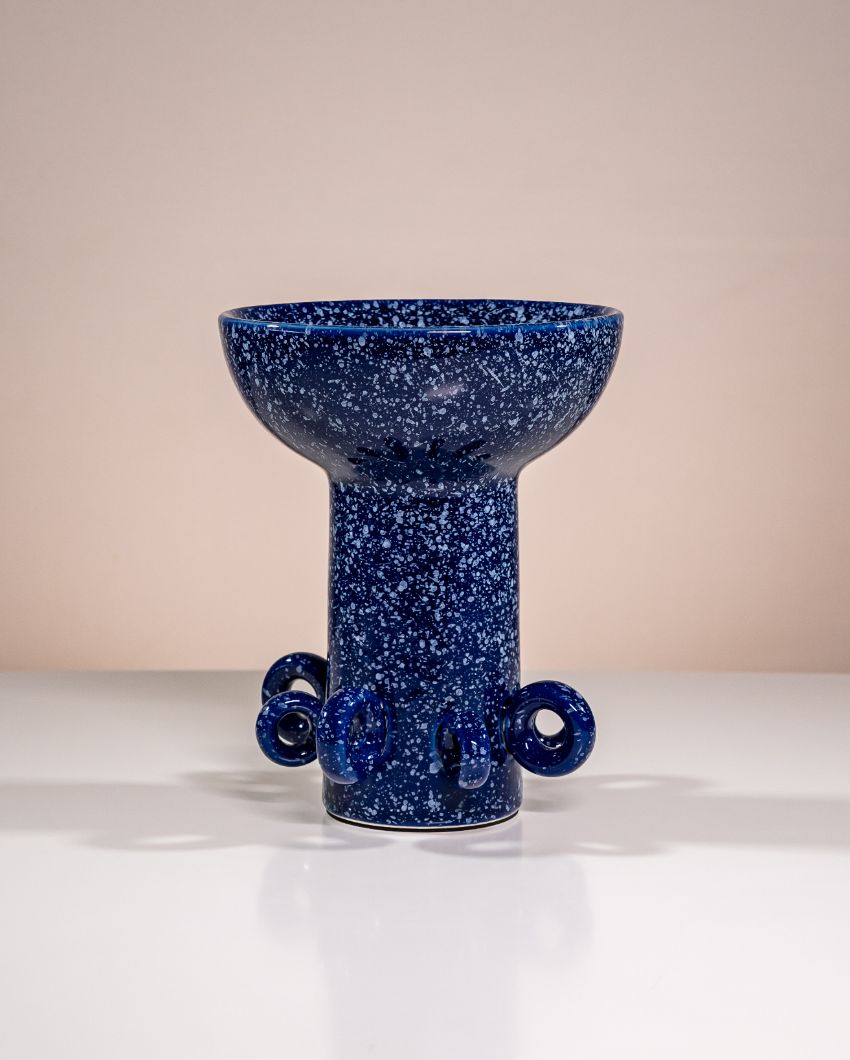 Classic Style Ceramic Blue Goblet Blue White Table Lamp | 8 x 6 inches
