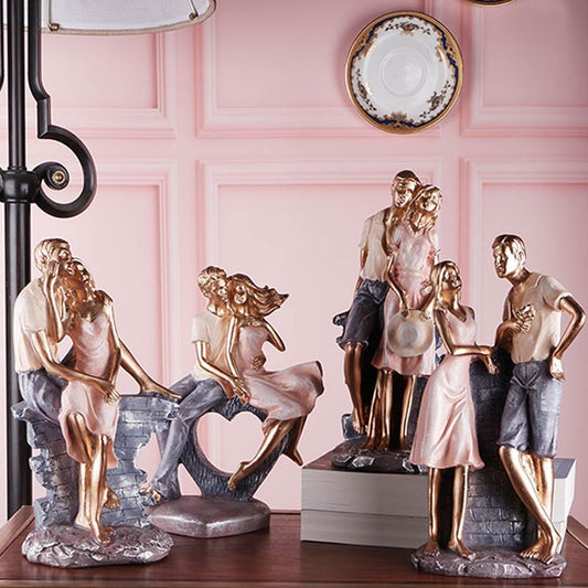 Ophelia Pink Premium Couple Figurine | Set Of 4 Default Title