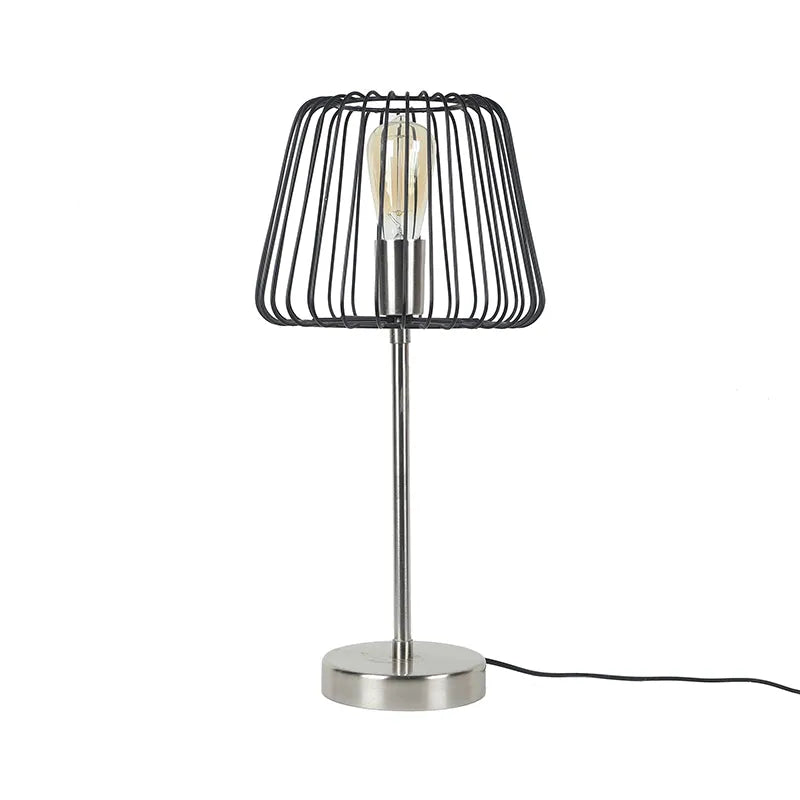 The Confined Bulb Table Lamp In Pewter Finish Default Title
