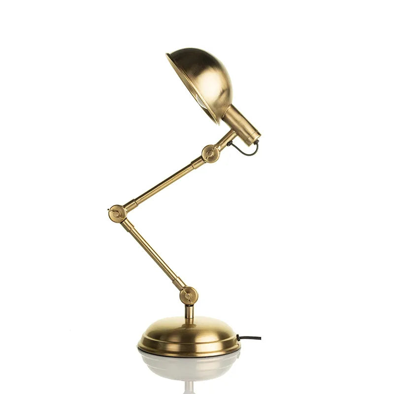 Fergal Poulsen Gold Antique Brass Finish Table Lamp Default Title