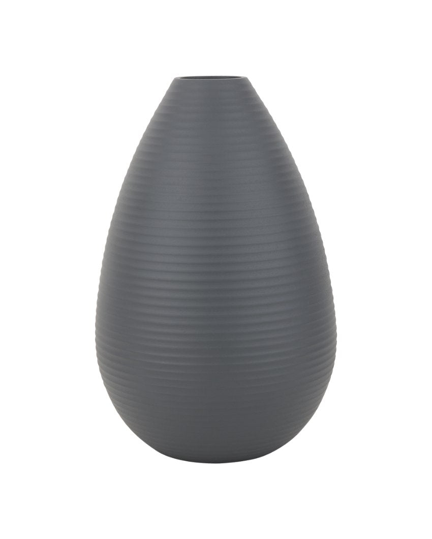 Large Klova Graphite Aluminum Vase | 6x8 inches Graphite