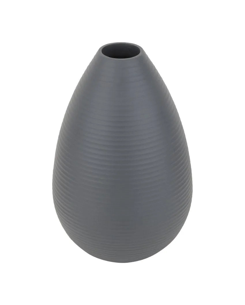Large Klova Graphite Aluminum Vase | 6x8 inches Graphite