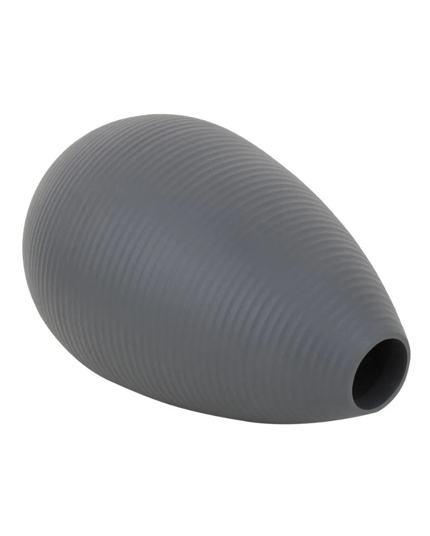 Large Klova Graphite Aluminum Vase | 6x8 inches Graphite