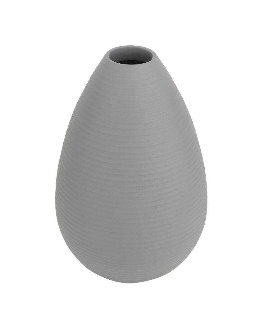 Large Klova Graphite Aluminum Vase | 6x8 inches Green