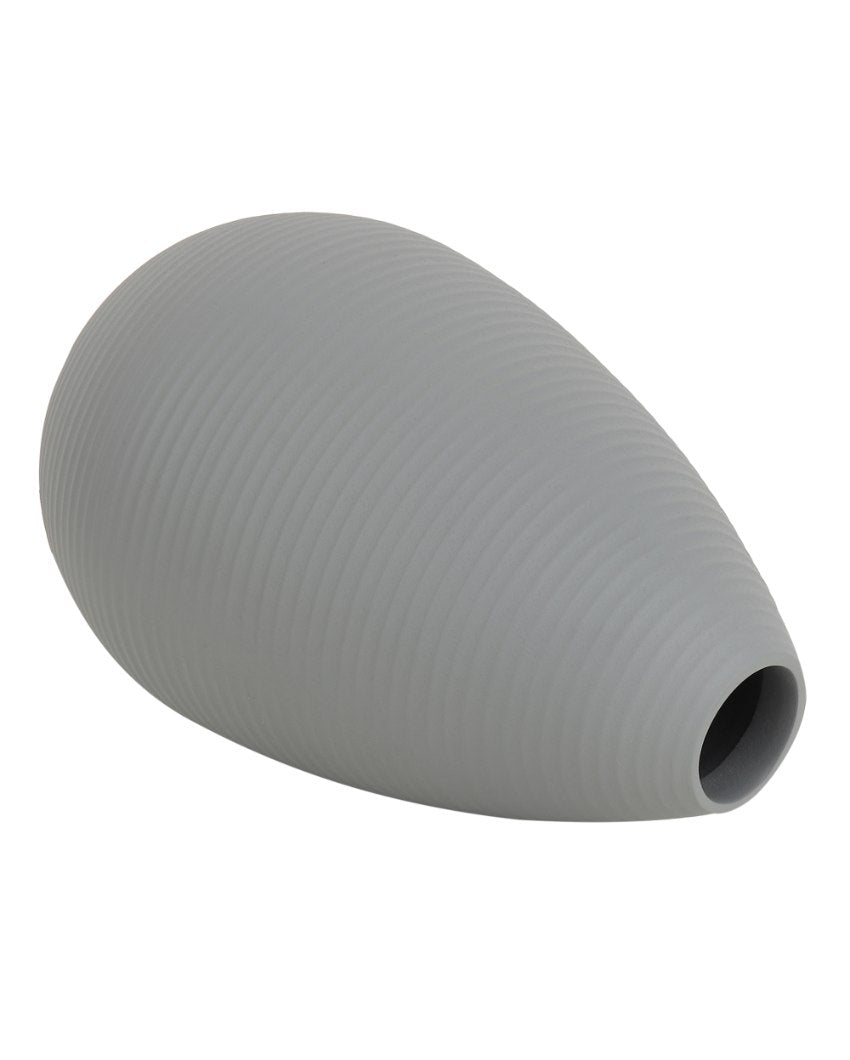 Large Klova Graphite Aluminum Vase | 6x8 inches Green