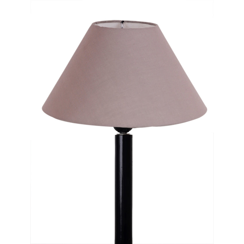 Refined Sophisticated Grey Wood Table Lamp with Shade Without Bulb | 10 x 20 inches