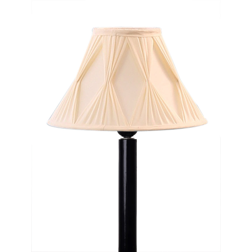 Minimalist Off-White Wood Table Lamp with Shade Without Bulb | 12 x 21 inches