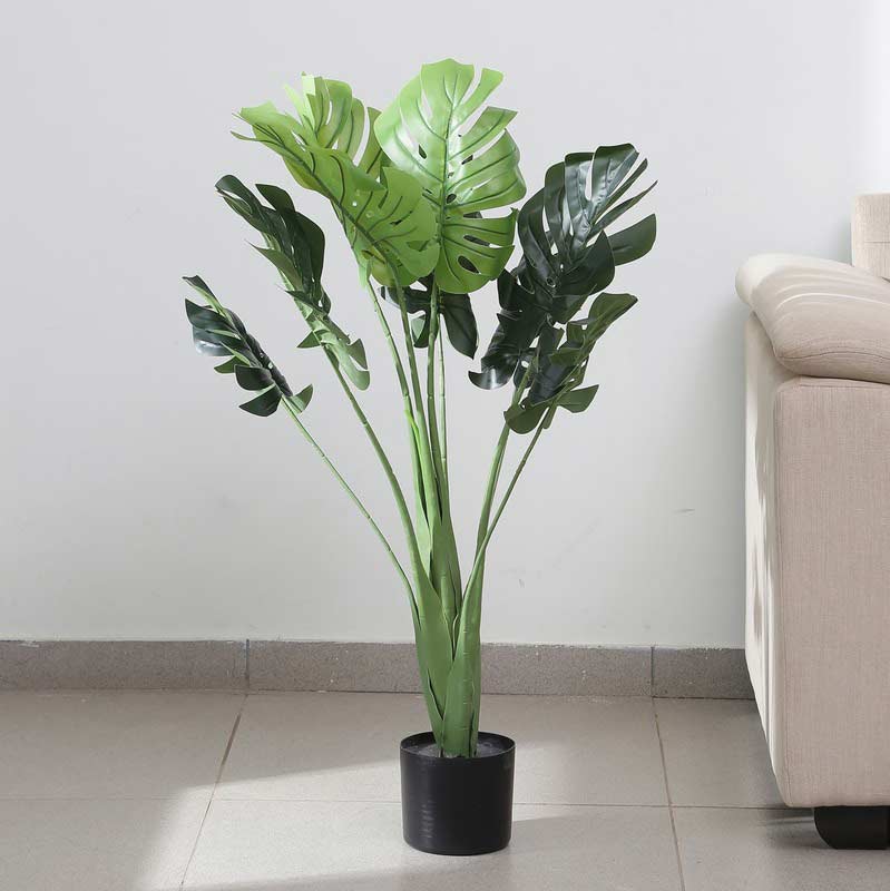 Artificial Real Touch Monsteray Plant & Pot for Home Decor 36 Inches