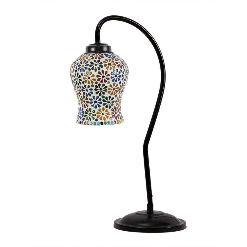 Contemporary Modern Multicolor Metal Table Lamp with Shade Without Bulb | 9 x 4 x 20 inches