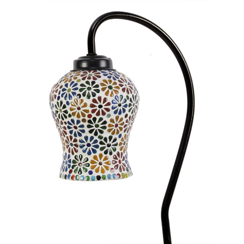 Contemporary Modern Multicolor Metal Table Lamp with Shade Without Bulb | 9 x 4 x 20 inches