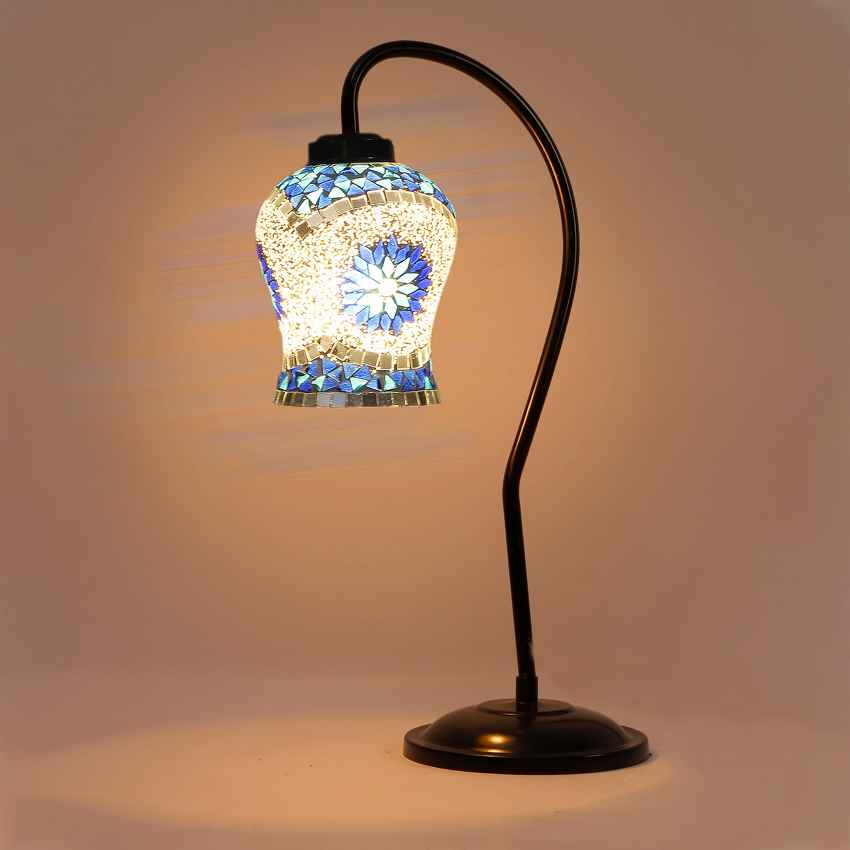 Current Modern Multicolor Metal Table Lamp with Shade Without Bulb | 9 x 4 x 20 inches