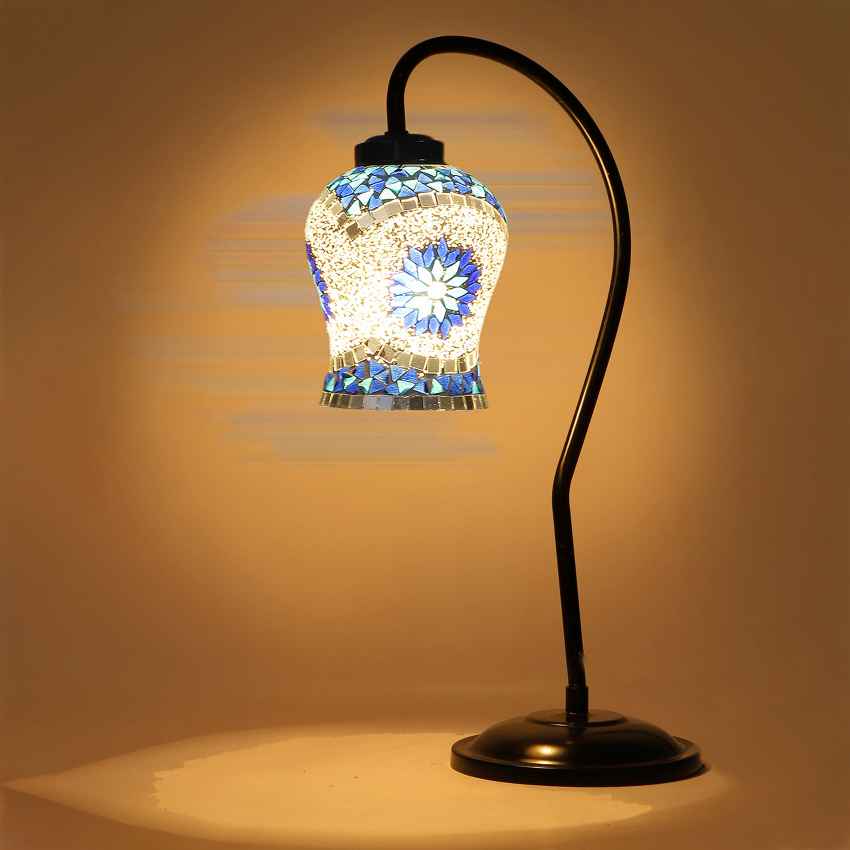 Current Modern Multicolor Metal Table Lamp with Shade Without Bulb | 9 x 4 x 20 inches