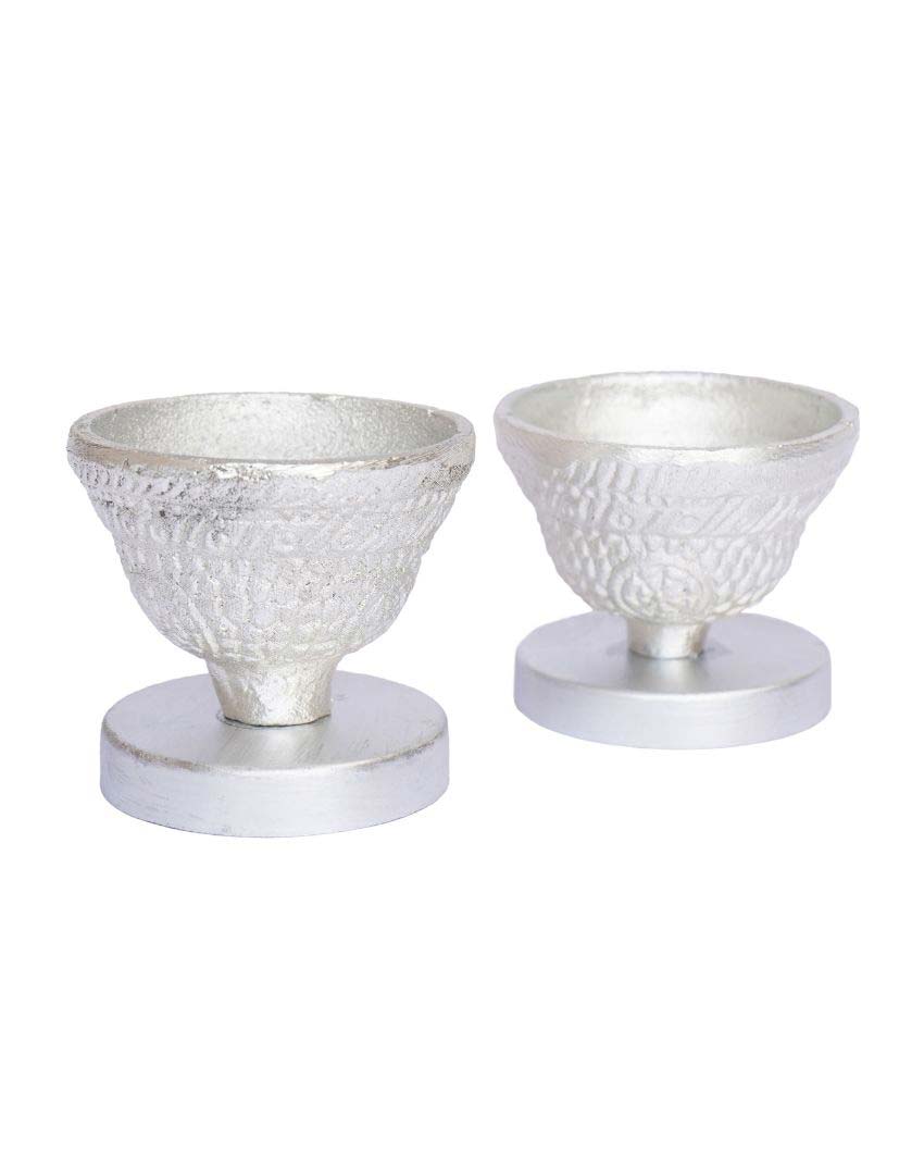 Aluminium Candle Holder with Candle Aroma Wax | Set Of 2