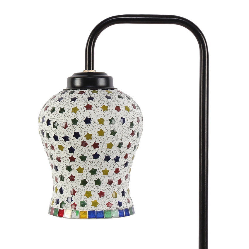 Artistic Multicolor Metal Table Lamp with Shade Without Bulb | 8 x 4 x 16 inches