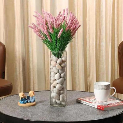 Attractive Lavender Flower Plastic Bunches | Set Of 3 Light Pink