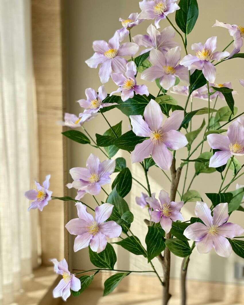 Artificial Clematis Plant | 4 Feet | Pot not included