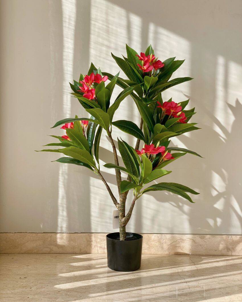 Artificial Frangipani Puce Plant | Pot not included