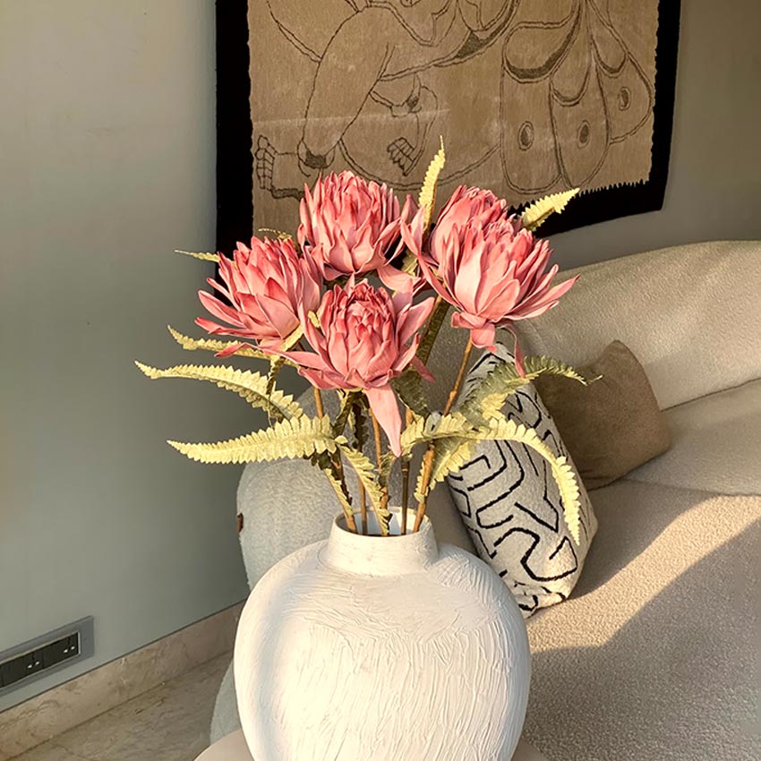 Beautiful Artificial Pink May Portea Stem Without Vase | 2.4 Feet